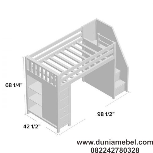 Tempat Tidur Tingkat Multifungsi