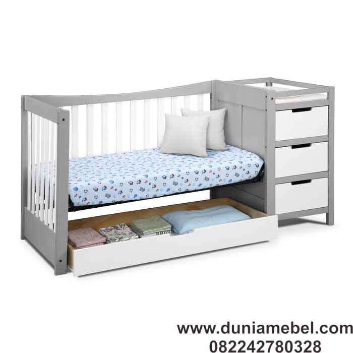 Tempat Tidur Bayi Minimalis Putih