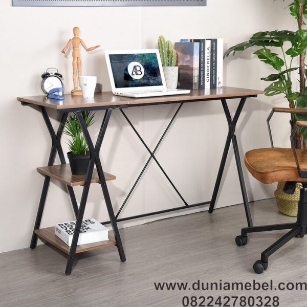 Meja Kantor Kaki X Logam