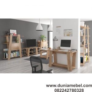Meja Kerja Kayu jati Custom Set