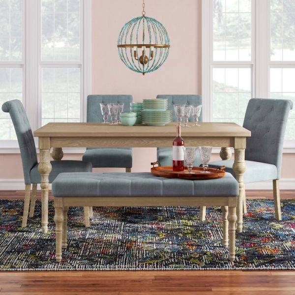 Meja Makan Set Kenleigh 6 Kursi