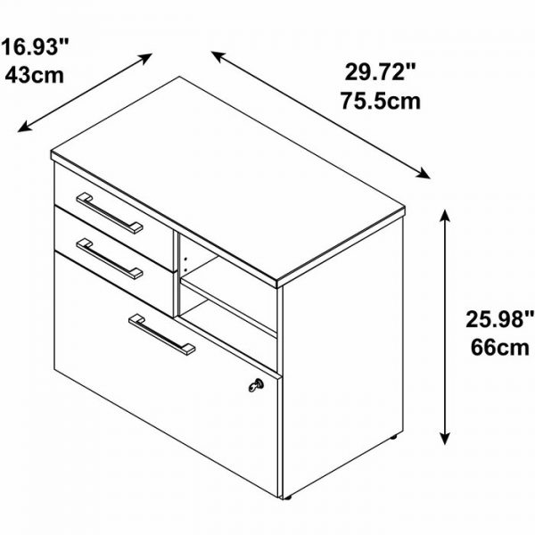 Lemari Arsip Minimalis 3-Drawer Lateral