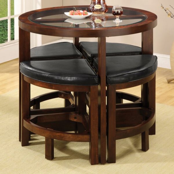 Meja Makan Set Tinggi Jinie 5 Piece