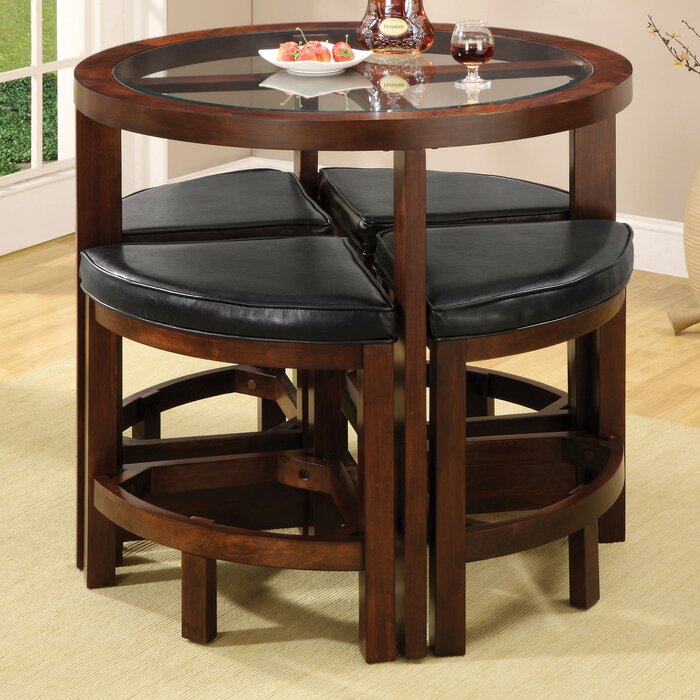 Meja Makan Set Tinggi Jinie 5 Piece