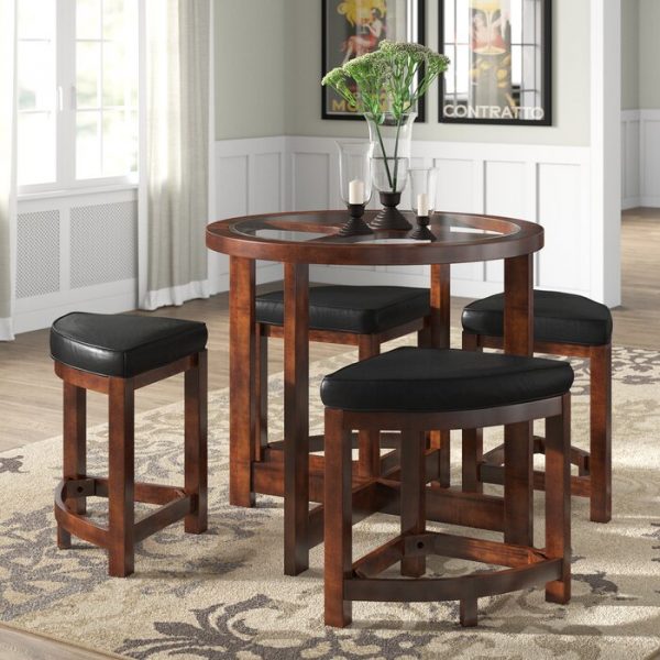 Meja Makan Set Tinggi Jinie 5 Piece