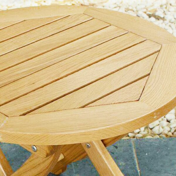 Meja Samping Kayu Jati Solid Lipat