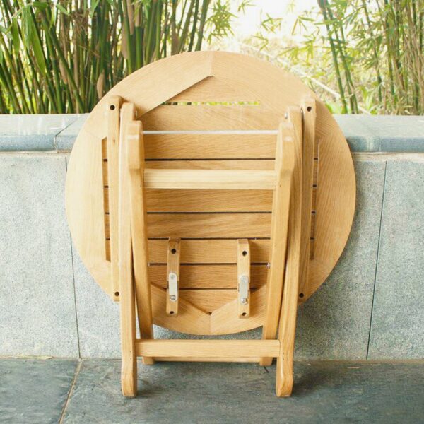 Meja Samping Kayu Jati Solid Lipat