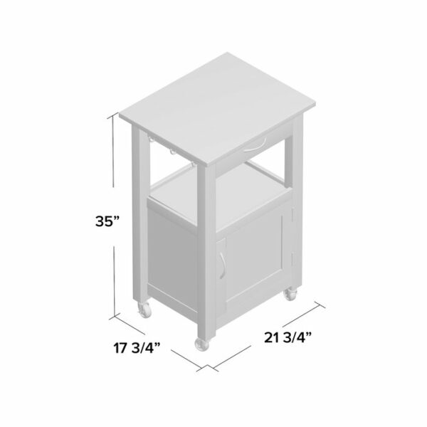Meja Dapur Cart dengan Wood Top