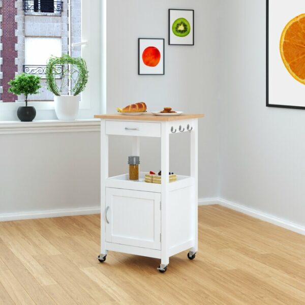 Meja Dapur Cart dengan Wood Top