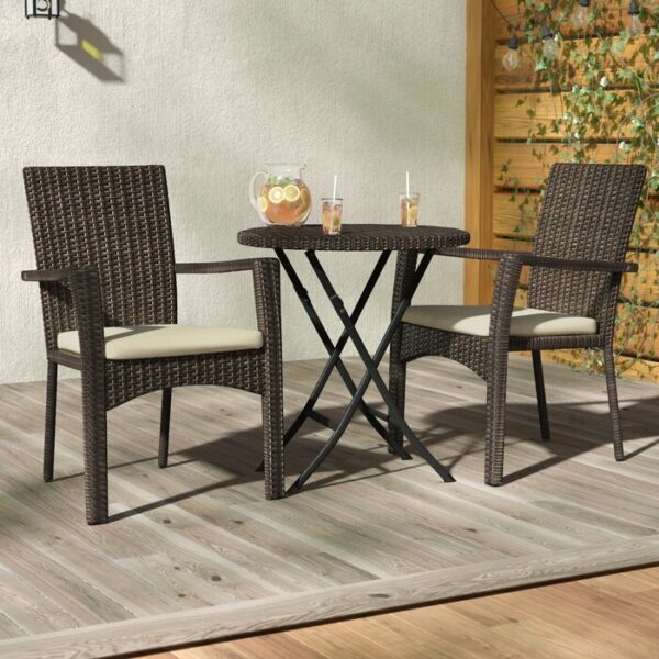 Kursi Teras Rotan Set Bistro Grampian