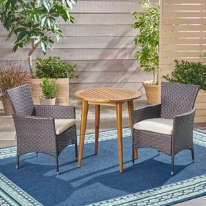 Kursi Teras Rotan Set dengan Bantal