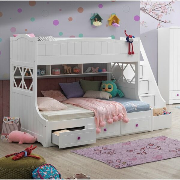 Tempat Tidur Susun Cantik dengan 3 Laci