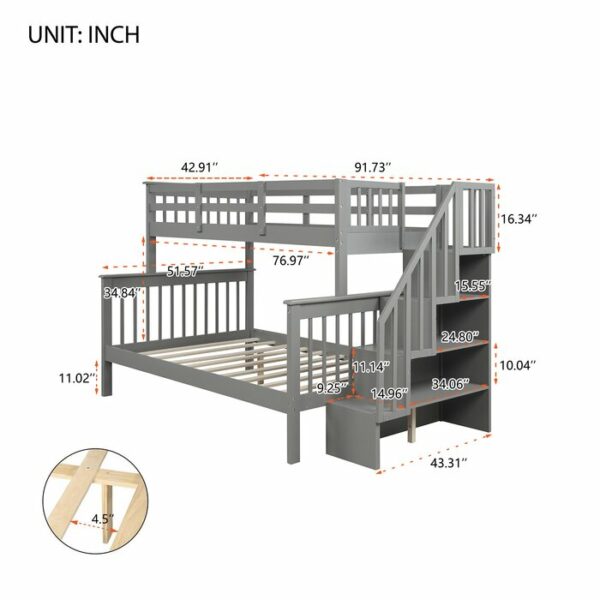 Tempat Tidur Tingkat Twin Over Full Bunk Bed