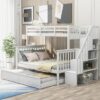 Tempat Tidur Susun Penuh dengan Trundle