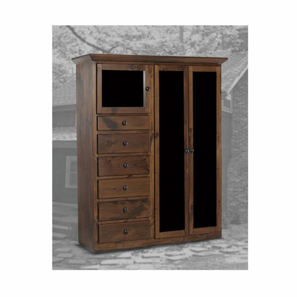Lemari Pakaian Pintu Ganda Goldenberg Walnut