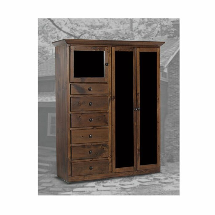 Lemari Pakaian Pintu Ganda Goldenberg Walnut