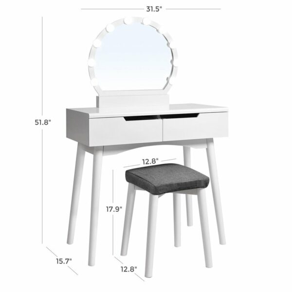 Meja Rias Minimalis Kaca Bundar Gassway