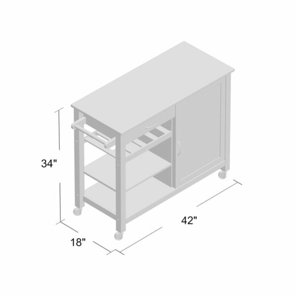 Meja Dapur Dorong Minimalis 1 Pintu & Laci