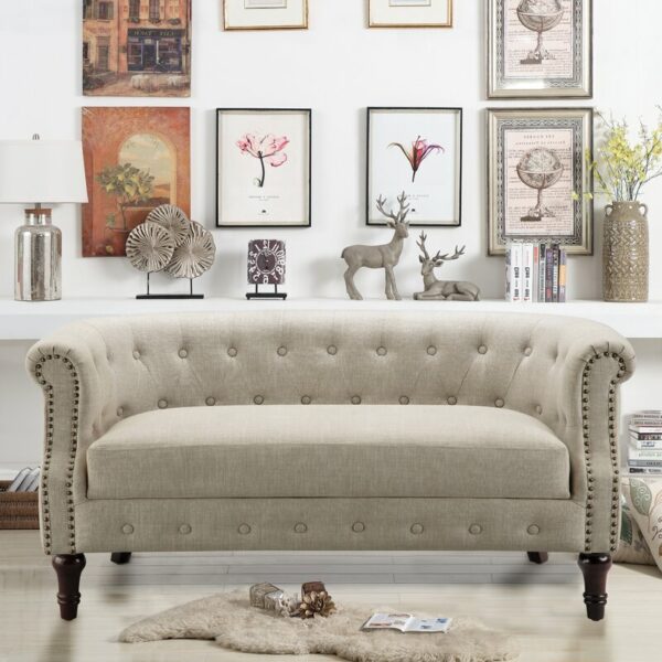 Sofa Cantik Dengan Kain Linen