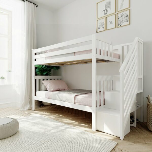 Tempat Tidur Tingkat Warna Putih Simpel