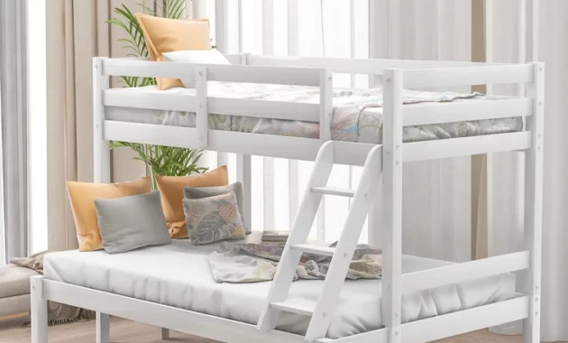 Tempat Tidur Tingkat Simpel Duco Putih